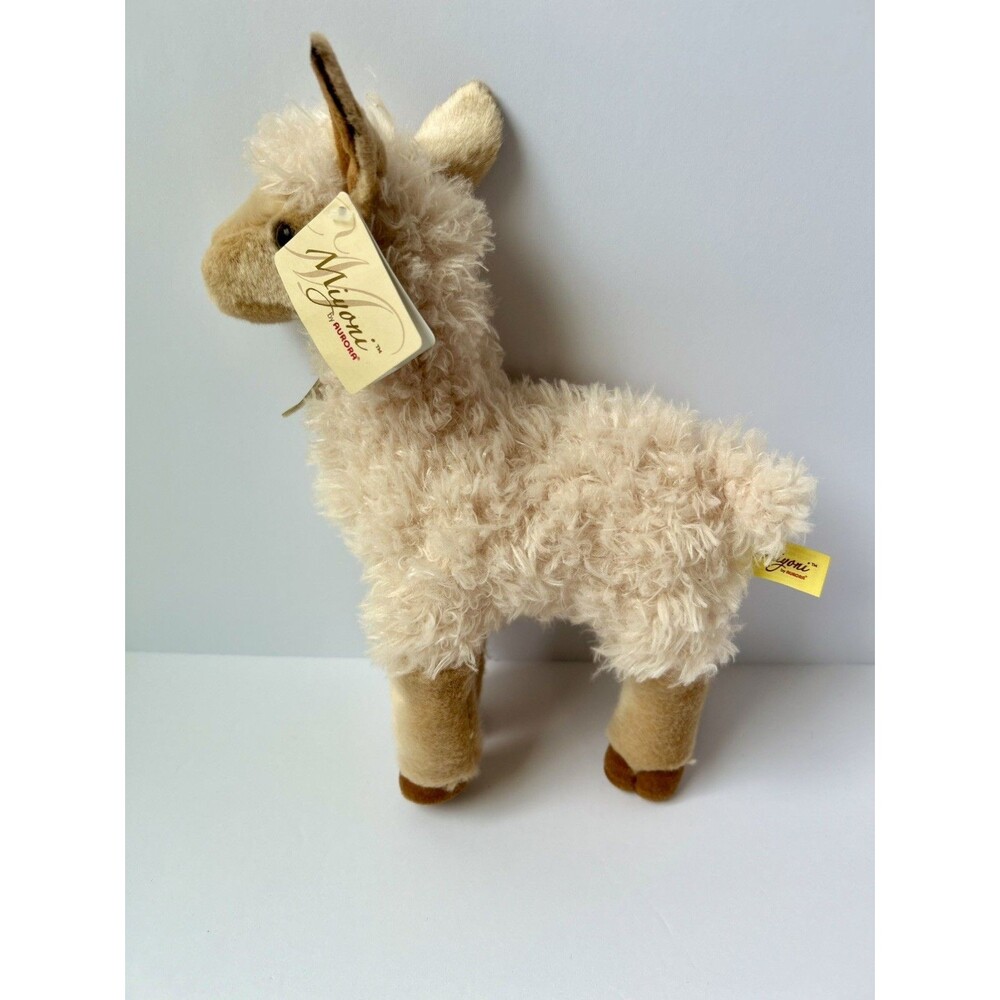 Miyoni By Aurora Tan 12” Llama Alpaca Plush Stuffed Animal by Aurora NWT